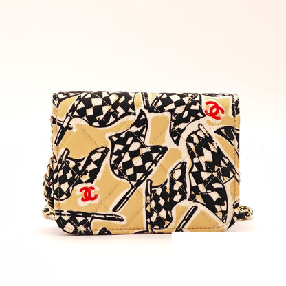 Chanel Mini Chain Shoulder Bag Pattern Beige — view 3