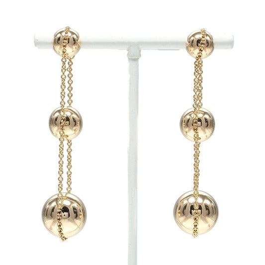 Tiffany & Co Triple Drop Gold Earrings