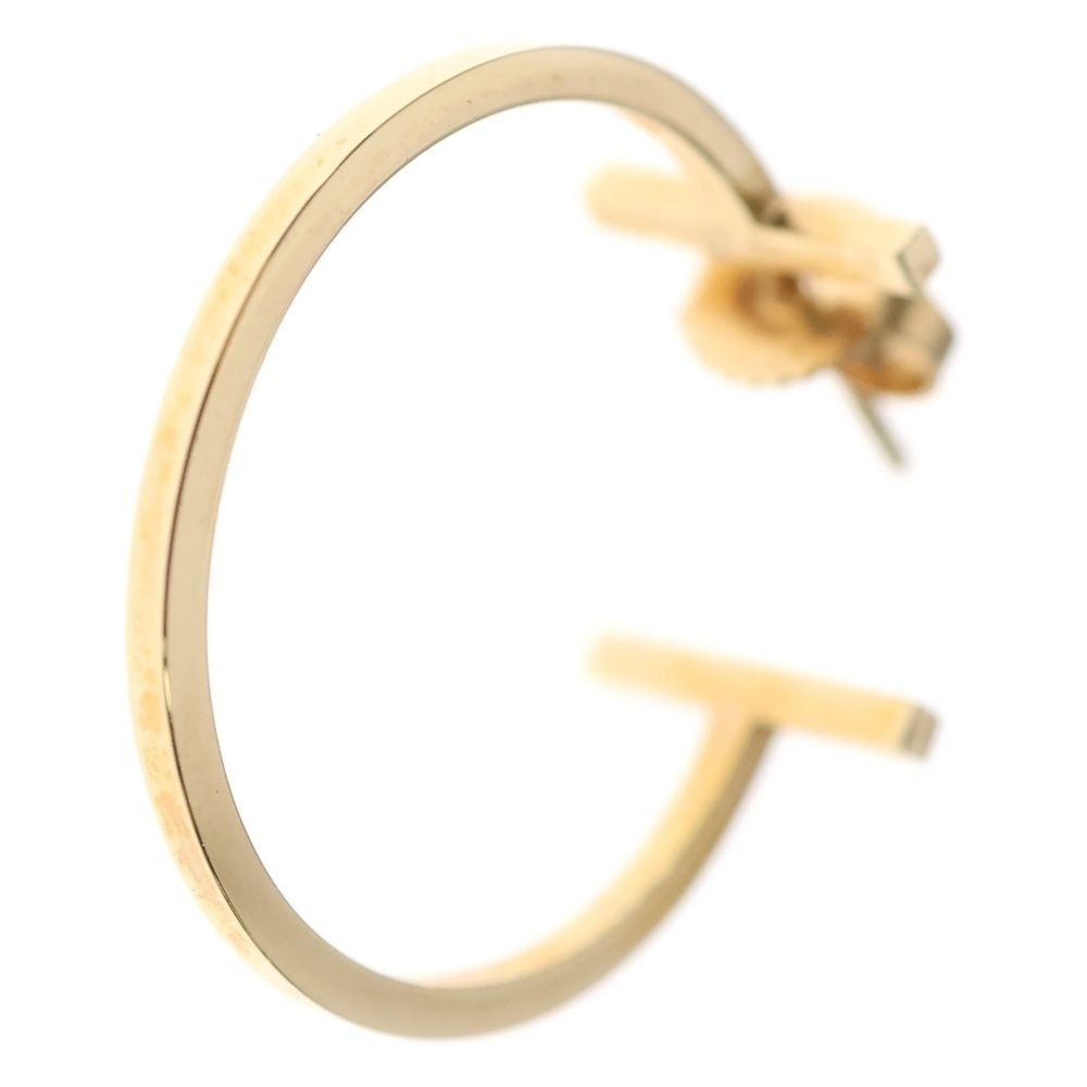 Tiffany & Co. T Wire Hoop Earrings Pink Gold