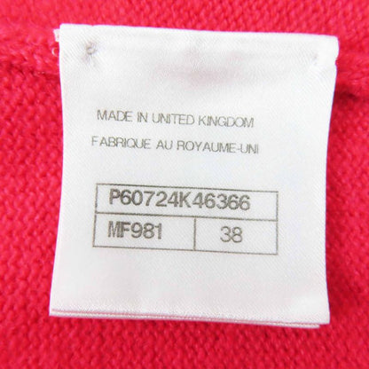 CHANEL P60724 100% Cashmere Coco Logo Line Short Sleeves Cache-coeur Knit