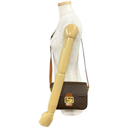 Celine Macadam Blason Triomphe Pattern Logo Carriage Hardware Leather Shoulder