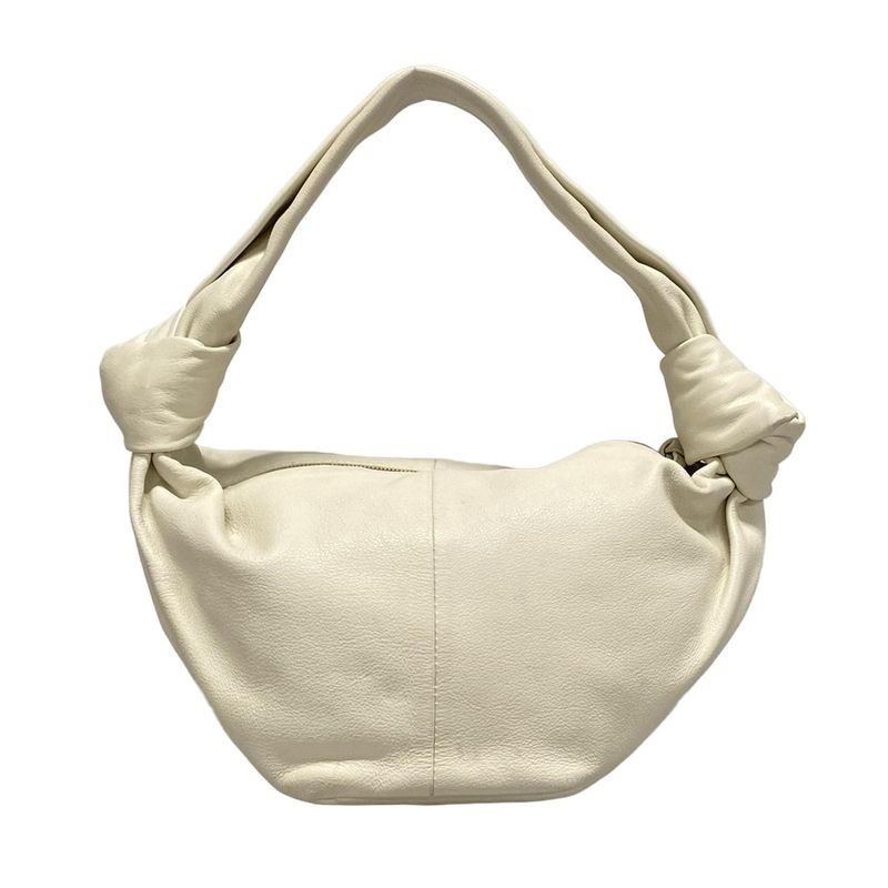 Bottega Veneta Handbag Double Knot Ivory Leather