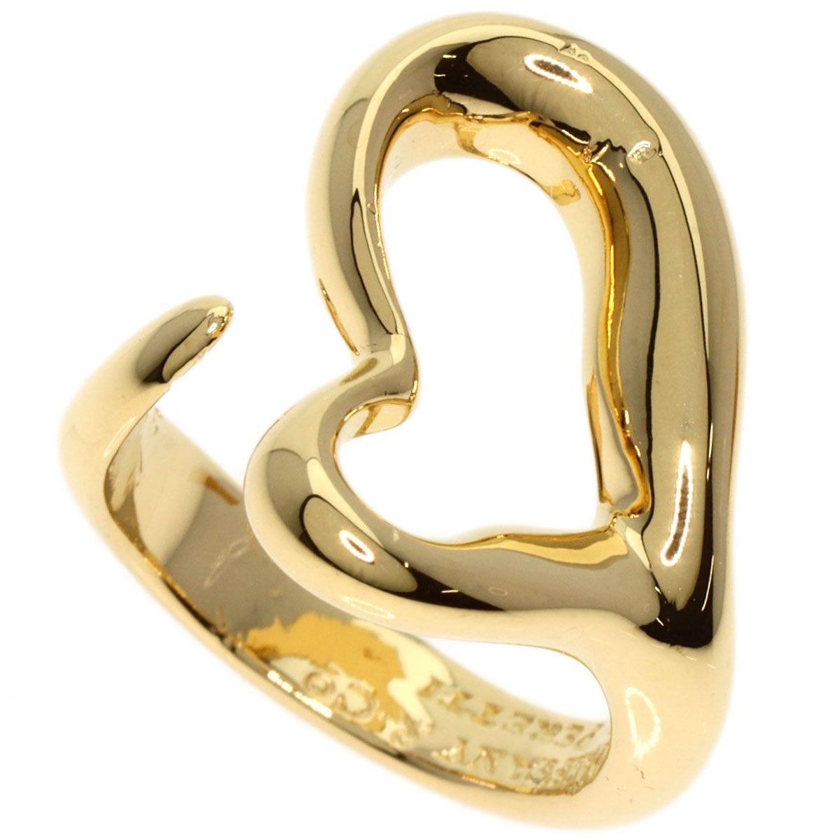 Tiffany & Co. Open Heart Ring 18K Yellow Gold