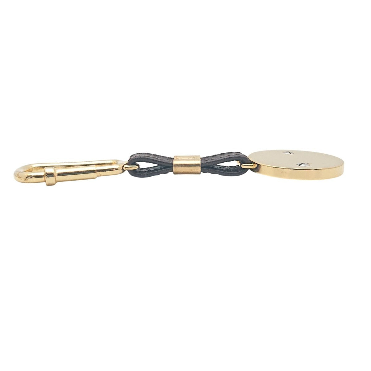 Gucci Vintage Key Holder Charm Leather Brown Gold Silver — view 15
