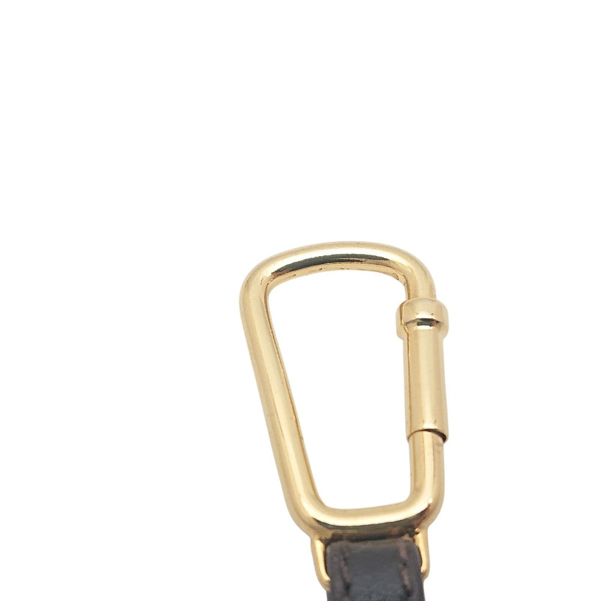 Gucci Vintage Key Holder Charm Leather Brown Gold Silver — view 6
