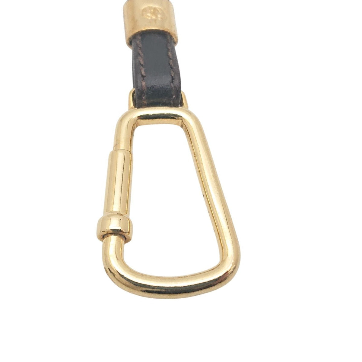 Gucci Vintage Key Holder Charm Leather Brown Gold Silver — view 9