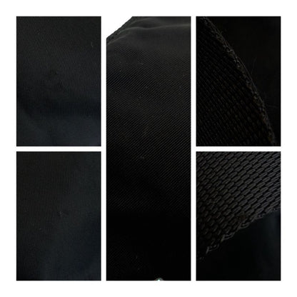 Prada Tessuto Triangle Logo Plate Black Gold Hardware Nylon Tote Handbag Ladies