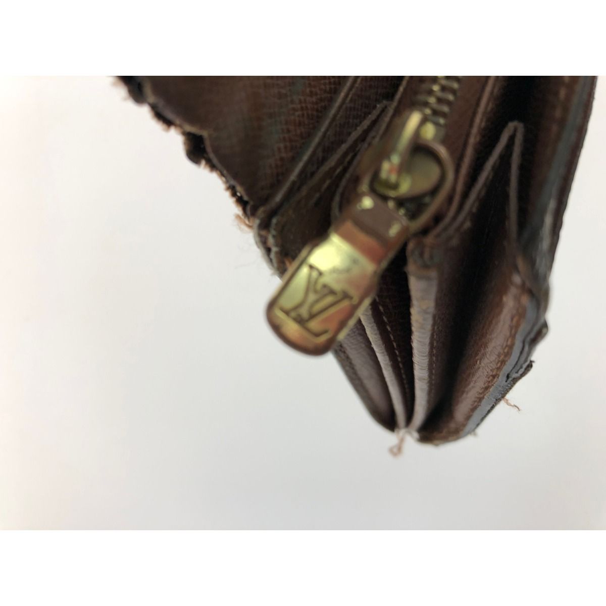 Louis Vuitton Women's Long Wallet Monogram Portefeuille Plate M61734 Brown