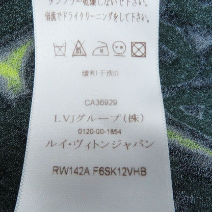 Louis Vuitton Rayon Graffiti Box Pleated Skirt Greenish 34 Made In France