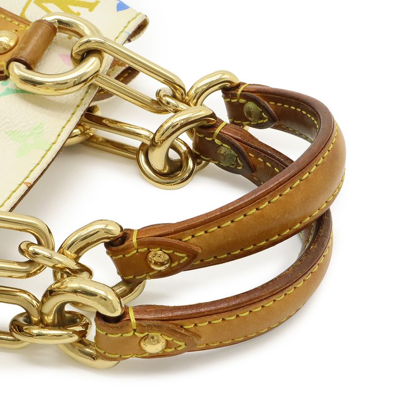 Louis Vuitton Monogram Multicolor Eau De La Handbag Tote Bag Chain Bron White