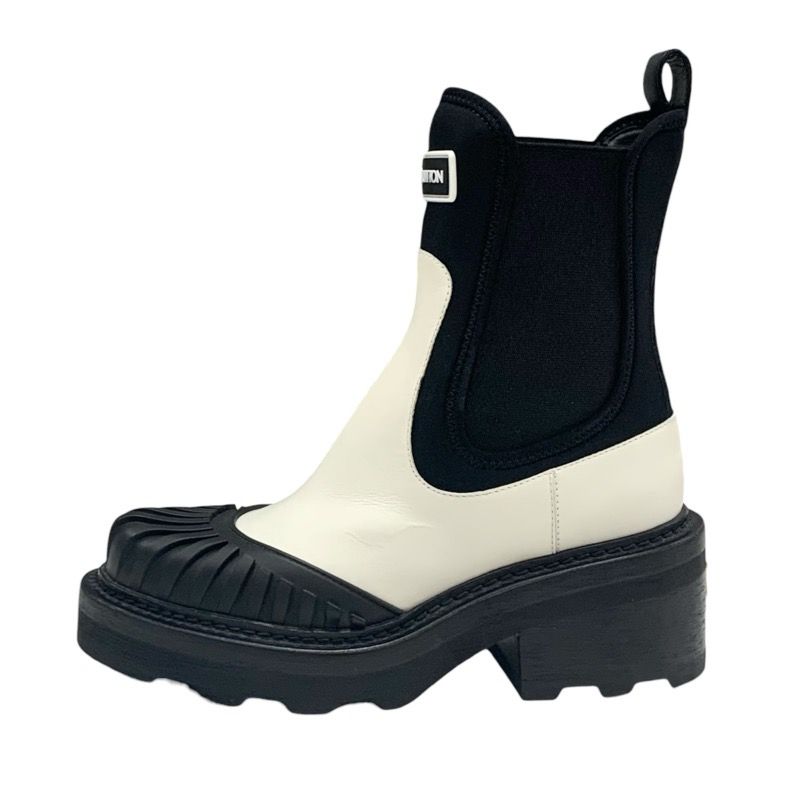 Louis Vuitton Bobur Line Boots Short Boots Shoes Leather Fabric White Black