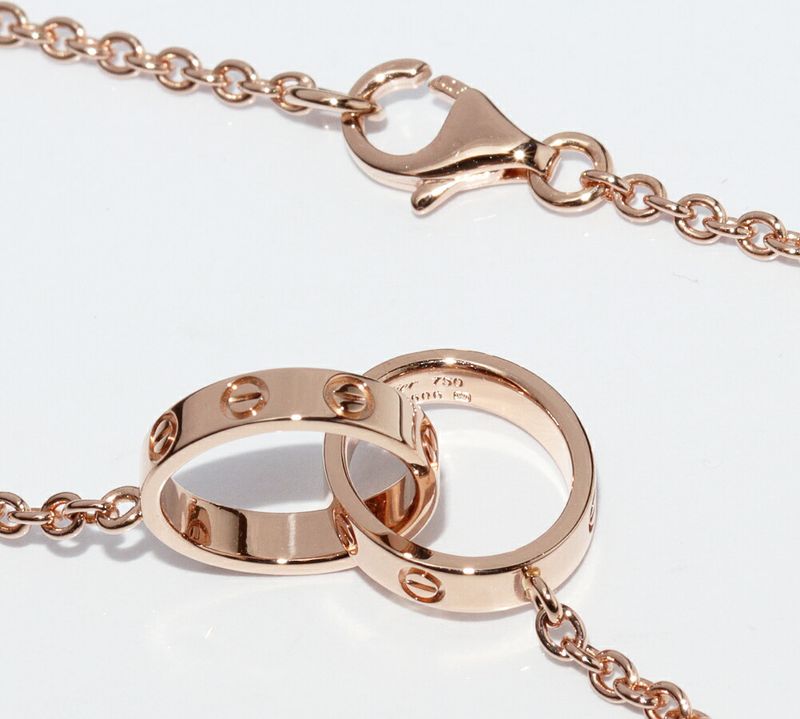 Cartier Pendant Necklace 18K Pink Gold Baby Love Necklace Baby Love Pendant