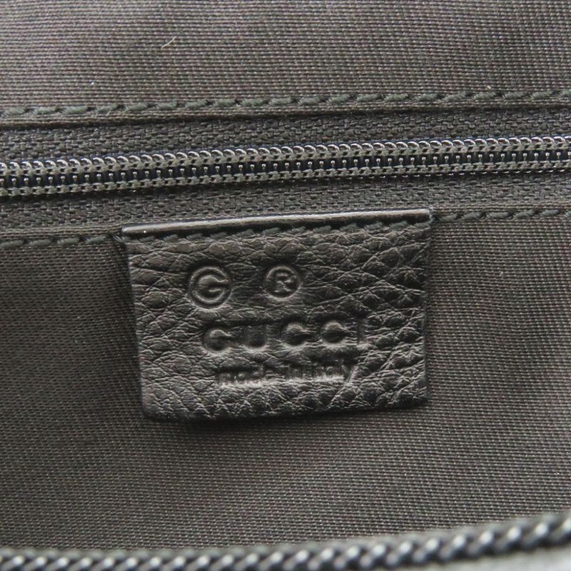 Gucci Horsebit Pattern 211523 Canvas Black Shoulder Bag Black 1563 Gucci