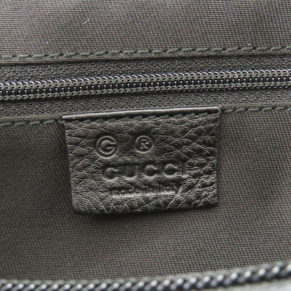 Gucci Horsebit Pattern 211523 Canvas Black Shoulder Bag Black 1563 Gucci