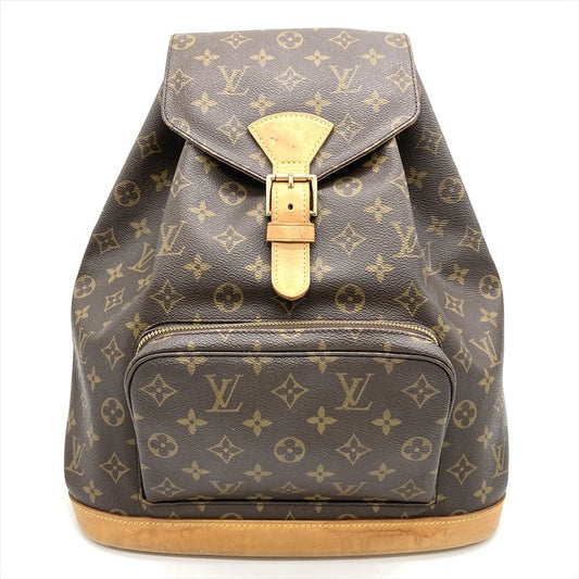 Louis Vuitton Montsouris Backpack Monogram Canvas M51135 Brown Gold Hardware