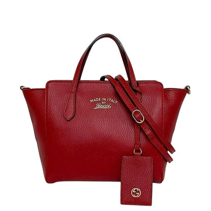 Gucci 2 way Bag Red Leather