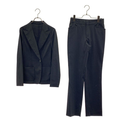 Gucci Set Suit Wool Cashmere Double Tailored Jacket Slacks Pants 38 Black