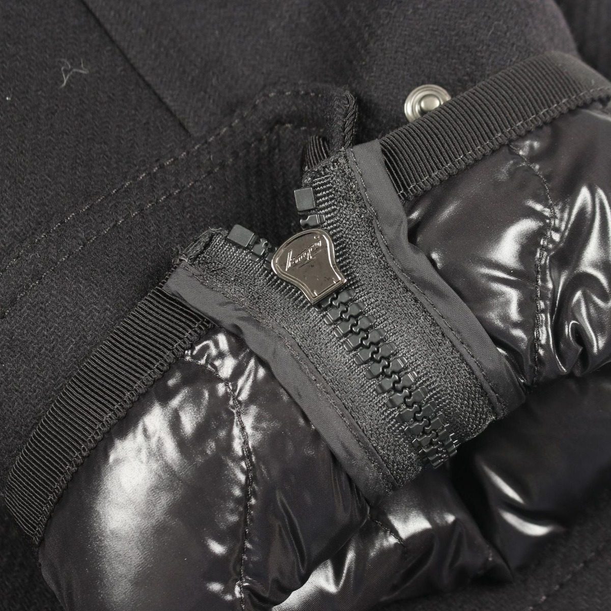 Moncler Down Jacket Emily Wool Nylon Coat — view 8