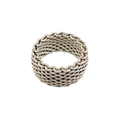 Tiffany & Co Somerset Mesh Silver Ring