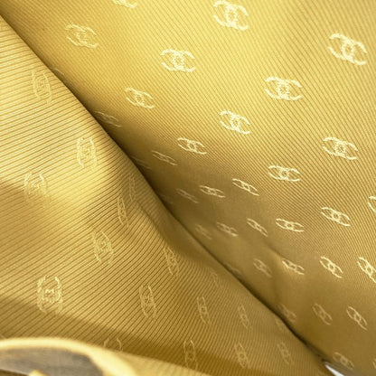 Chanel Long Wallet Coco Button Leather Beige Gold Hardware Women