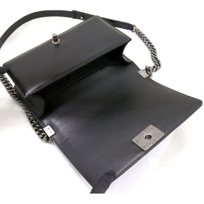 Chanel Shoulder Bag Handbag Boy Chain Caviar Leather Black — view 4