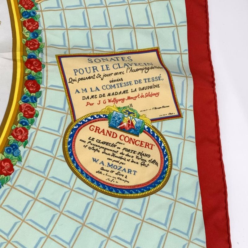 Hermes Carre 90 Wolfgang Amadeus Mozart Hymn To Mozart Silk Scarf