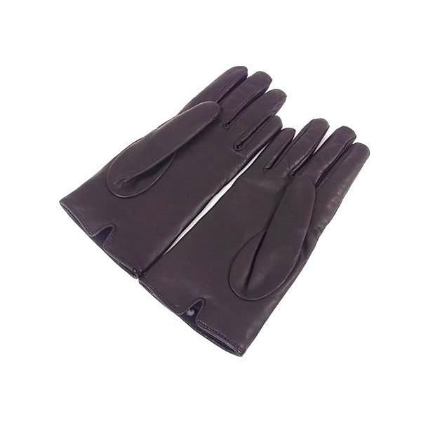 Gucci GG Marmont Lambskin Gloves Size 7 1/2 Black Aw1911 — view 2