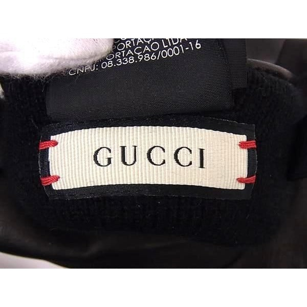 Gucci GG Marmont Lambskin Gloves Size 7 1/2 Black Aw1911 — view 3