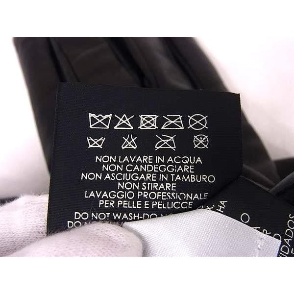 Gucci GG Marmont Lambskin Gloves Size 7 1/2 Black Aw1911 — view 5