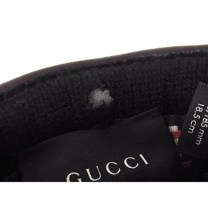 Gucci GG Marmont Lambskin Gloves Size 7 1/2 Black Aw1911 — view 6