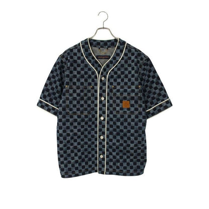Louis Vuitton Rm252 M JEE Hts81 W Mini Damier Lazer Denim Short Sleeve Shirt