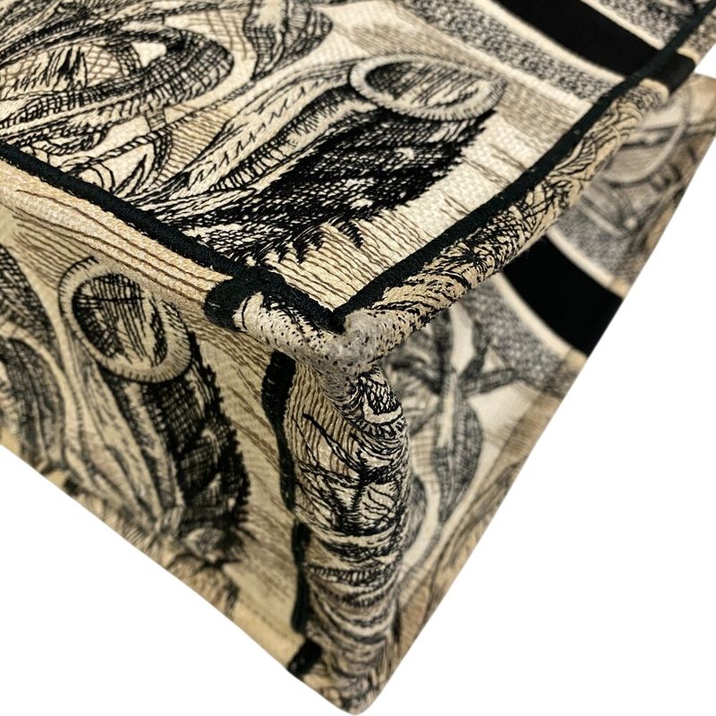 Christian DIOR Toile De Jouy Embroidery Book Tote Large Tote Bag Cabas  Brand