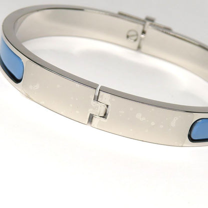 Hermes Mini Click Kelly Enamel Bracelet Chardon Palladium Ladies