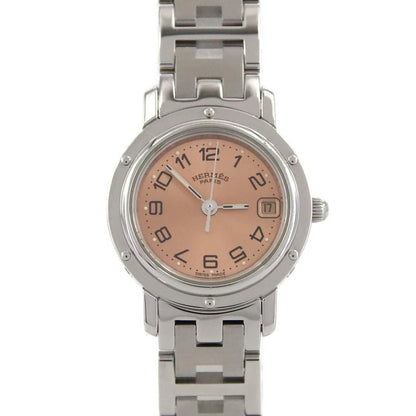 Hermes SS Quartz Watch Pink