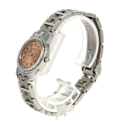 Hermes SS Quartz Watch Pink — view 2