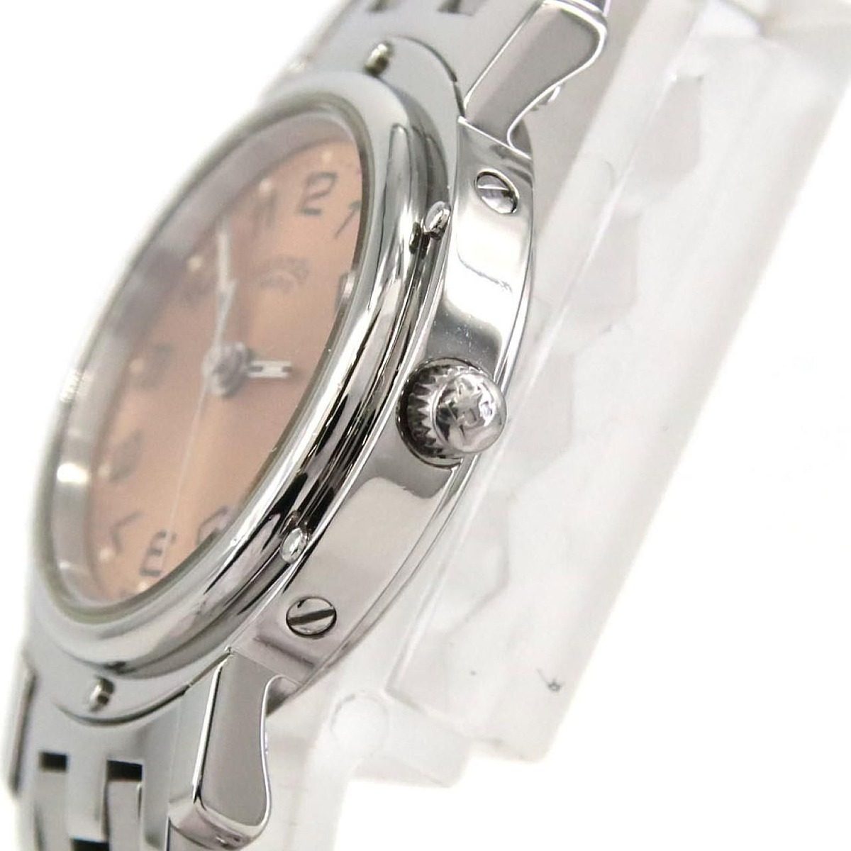 Hermes SS Quartz Watch Pink — view 4