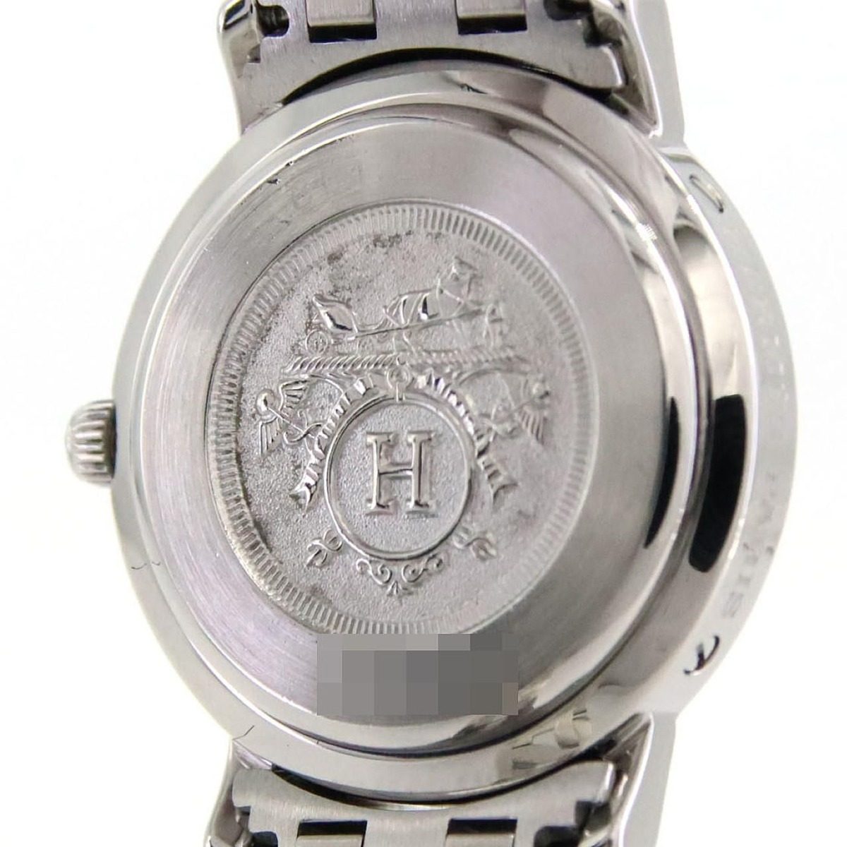 Hermes SS Quartz Watch Pink — view 6