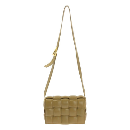 Bottega Veneta Maxi Intrecciato Paddet Cassette Leather Shoulder Bag Brown