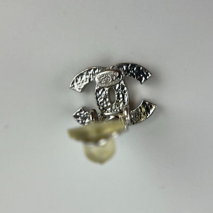 Chanel Coco Mark Accessories Earrings Silver 05V Vintage Women's