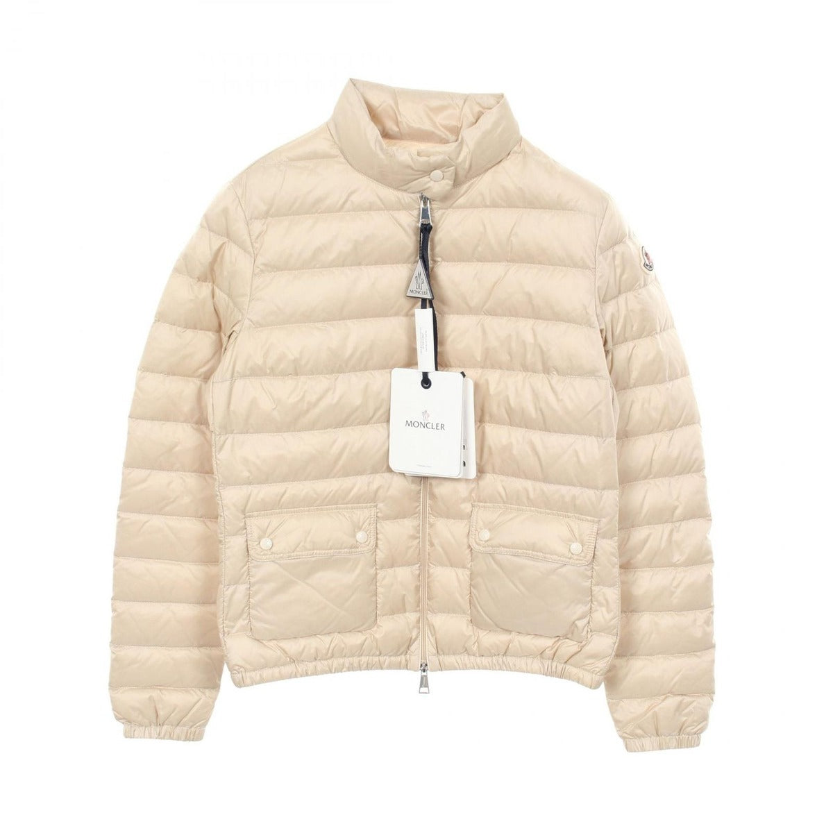 Moncler Down Jacket Lans Cream Nylon