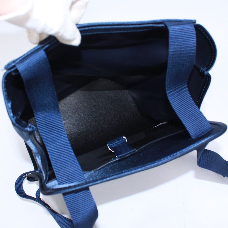 Hermes Sherpa Journey To The Stars Exhibition Backpack Nylon Blue Backpack