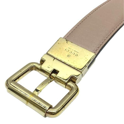 Gucci 391271 Belt Accessories Small Reversible GG Supreme Canvas Leather Pink