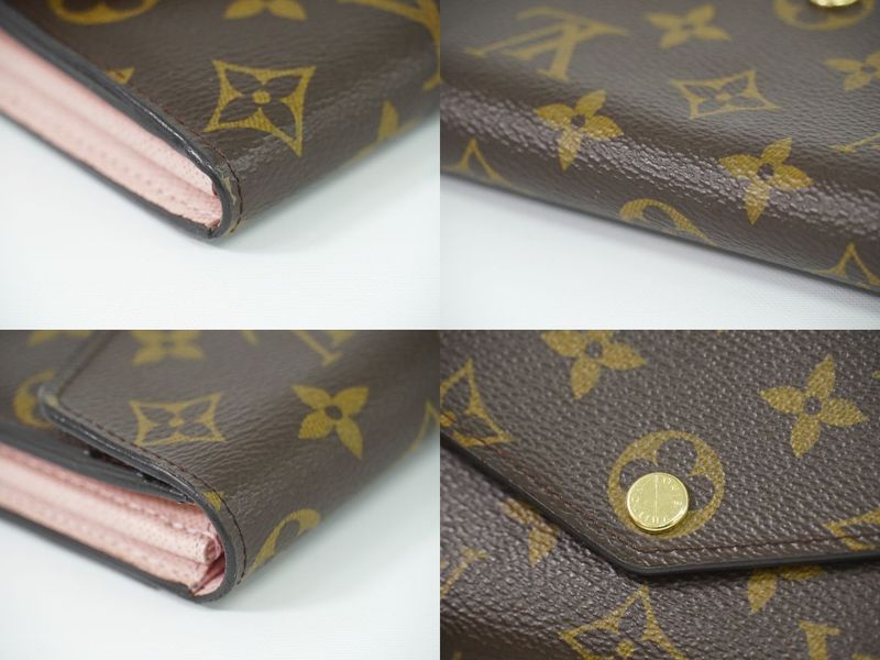 Authentic Louis Vuitton LV Portefeuille Sarah Monogram Long Wallet Brown M62235