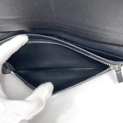 Saint Laurent Folding Long Wallet Black Tgn