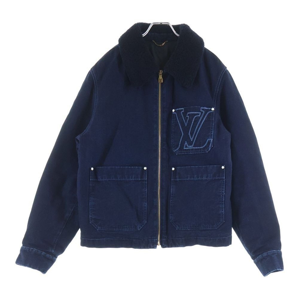 Louis Vuitton Wintari Lining Monogram Workwear Denim Jacket Blue