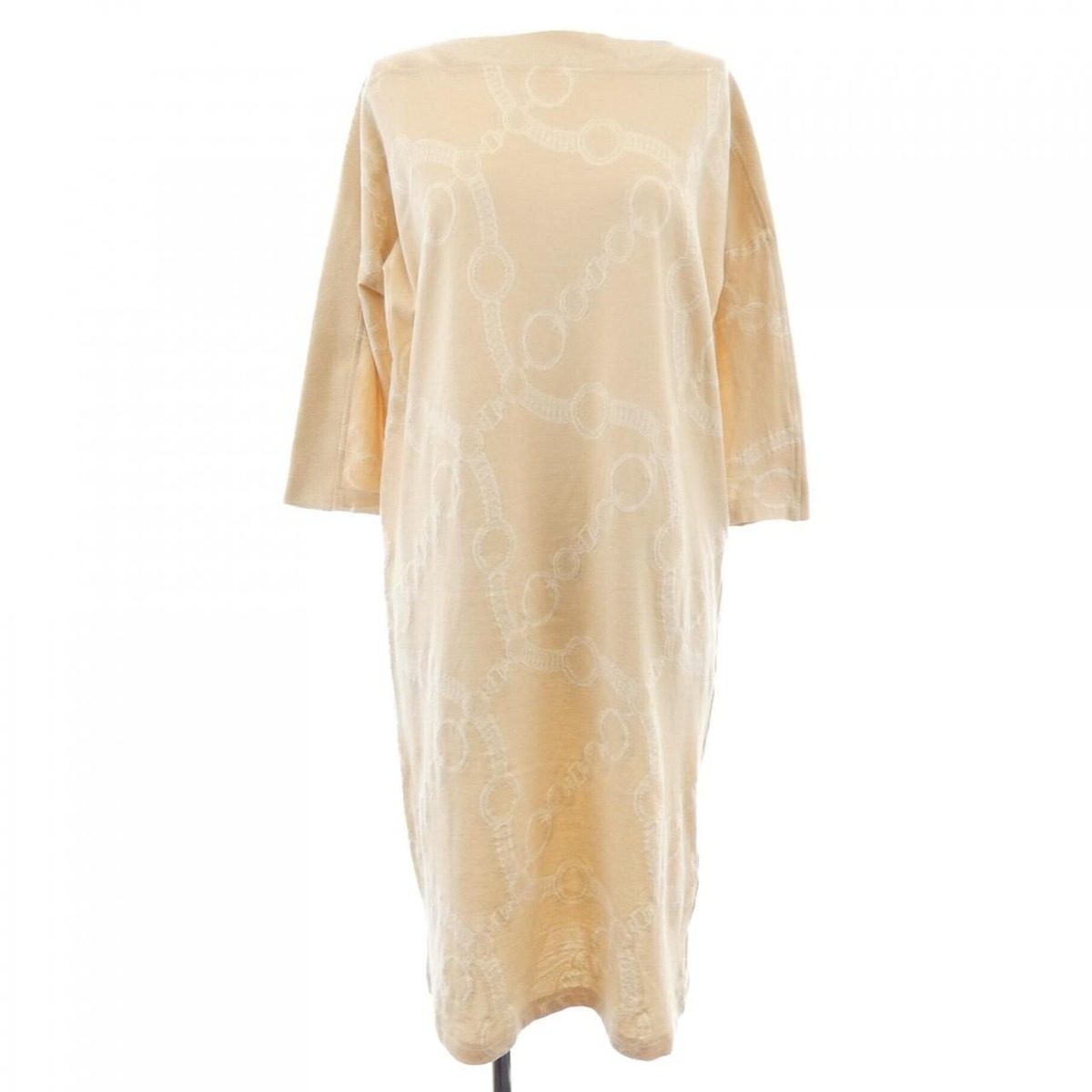 Hermes Cut Dress Beige