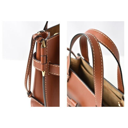 Loewe Handbag Gate Top Handle Mini Shoulder Bag 2-Way Leather Brown — view 3