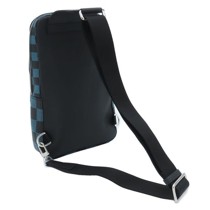 Louis Vuitton Avenue Sling Bag Black Aqua Green Damier Infini — view 5
