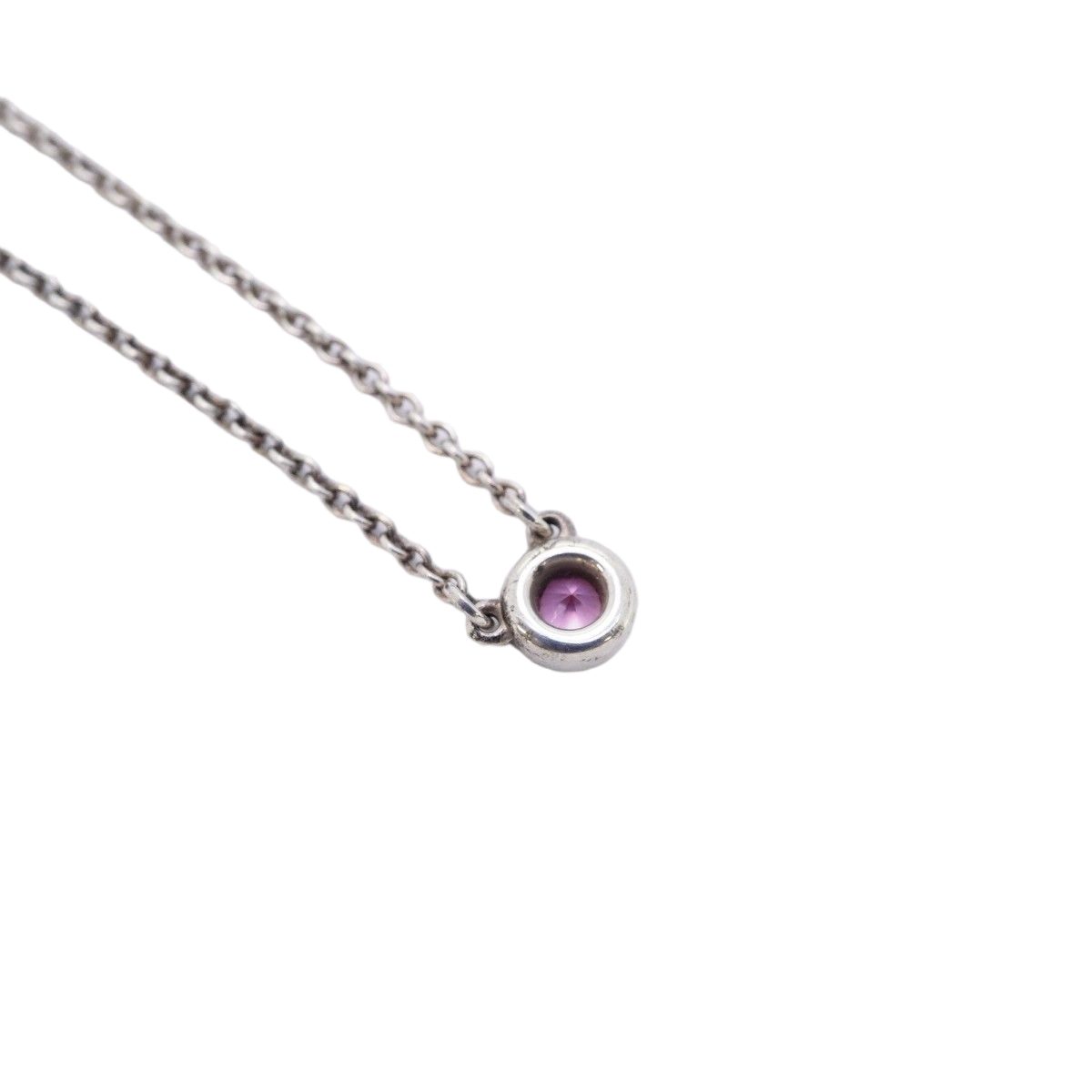 Tiffany & Co Necklace by the Yard 925 Sterling Silver Pink Saffiano — view 2