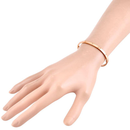 Cartier LOVE Bracelet Diamond #16 B6047600 18K Pink Gold 175g SM Half Diamond